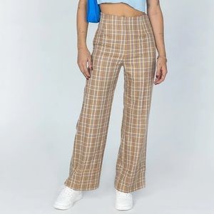 Princess Polly Euro Pants Brown Check | Pants & Jumpsuit | Sz 2(US) | Br…